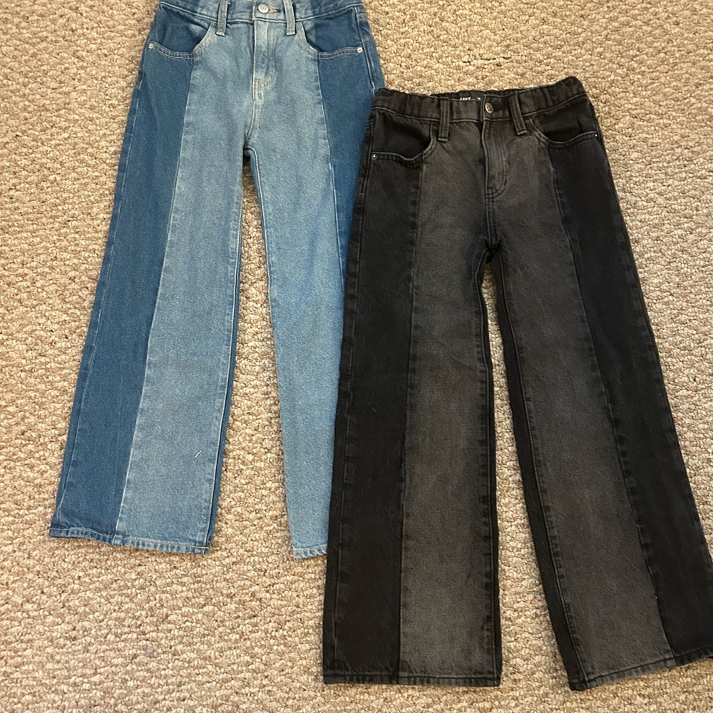 Girls Old Navy High-Rise wide leg Baggy Jeans size 10